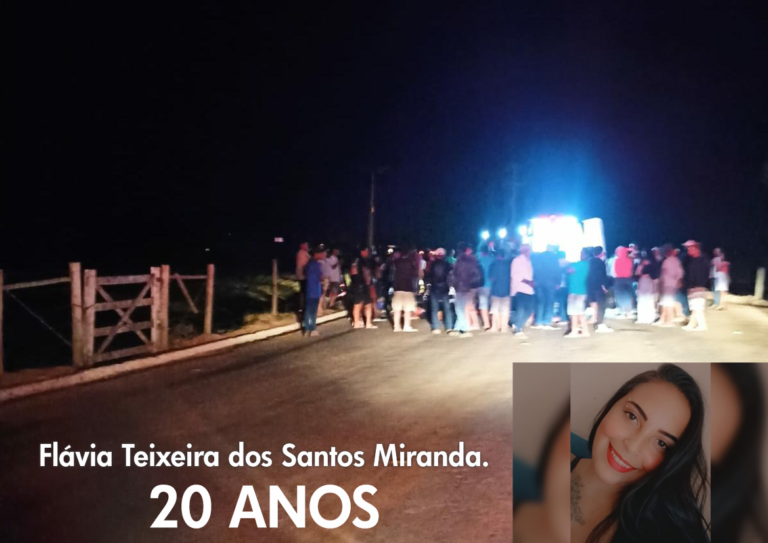 Mulher de 20 anos morre em acidente motociclístico próximo a Vila Nelita.